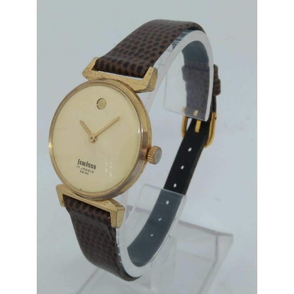 VINTAGE Jowissa Women's 27mm Manual Wind Up 17 Jewel Swiss Gold Tone Watch